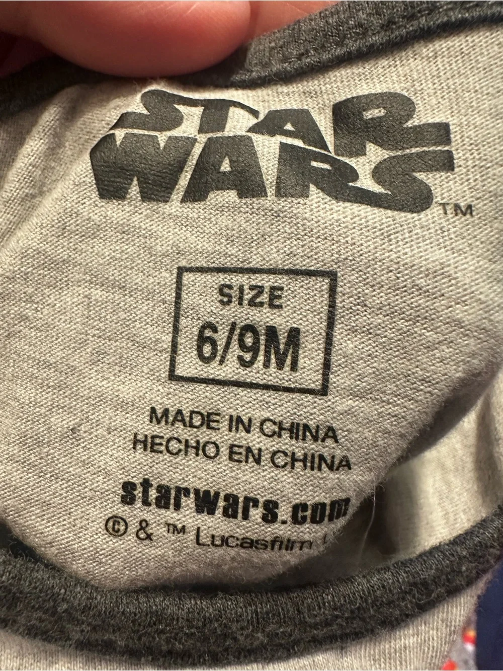 Star Wars Grey & Dark Grey Darth Vader Baby One-Piece